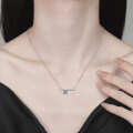S925 Sterling Silver Moissanite Pearl Necklace-0-2