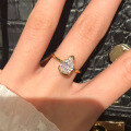 wholesale 925 Sterling Silver Jewelry New Everyday Light Luxury Small Teardrop 6*9mm White Diamond Ring for Women Fashion Versatile Style-0-2