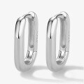 wholesale S925 Sterling Silver Ins Minimalist Geometric Smooth Oval Luxury High-end Ear Cuff Women's European and American Hoop Earrings-0-6