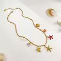 wholesale Stainless Steel Titanium Steel Women's Fashion Turtle Star Necklace Wholesale-0-3