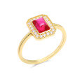 wholesale 925 Silver 20 New Small Fashion Retro Geometric Red Ruby Ring for Women Simple Factory Direct-0-1