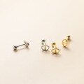 wholesale S925 Sterling Silver Korean-style Hollow Pig Nose Threaded Ear Studs, Minimalist and Petite Ear Accessories for Women M02667-0-0