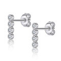 wholesale S925 Sterling Silver Zircon Ear Studs Clearance, Irregular Zircon Elegant Earrings Shuibei Source Factory Wholesale with Free Shipping-0-24