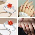 wholesale S925 Sterling Silver 2ct Flame Ice Cut Ring Design Gemstone High Carbon Diamond Women's Engagement Ring-0-3