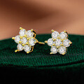 925 Sterling Silver Hip Hop American Style Moissanite Earrings, D Color, Unisex, Cross-border Amazon Best-seller-0-2