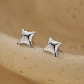 wholesale Sterling Silver S925 Minimalist Star Stud Earrings, Dopamine Ear Pins For Healing Piercings, Cross-border Retro Ear Accessories-0-2