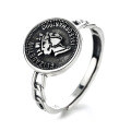 wholesale S925 Sterling Silver Retro French Queen Bust Portrait Ring, Internet-Famous Fashion Style Index Finger Ring for Women-0-4