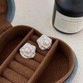 wholesale S925 Sterling Silver Natural Freshwater Pearl Flower Stud Earrings for Women, Boho Chic, High-end Fashion, Korean Style-0-4