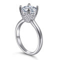 wholesale S925 Sterling Silver Cross-Border Foreign Trade Hot-Selling Simple and Fashionable Classic Four-Paw Zirconia Women's Diamond Ring Wholesale-0-4