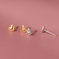 wholesale S925 Sterling Silver Heart Stud Earrings, Ins-style Design, Sweet and Petite Women's Ear Jewelry M03697-0-1