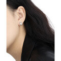 wholesale S925 Sterling Silver Small Niche Personality Mushroom Earrings Ins Minimalist Style Luxury Elegance Inlaid with Pearl Ear Studs for Women-0-3