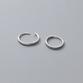 wholesale 925 Sterling Silver Light Surface Ear Clasp Minimalist Line Circular Halo Stud Earrings Small Hoop Earrings Accessories M01271-0-4