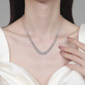 S925 Silver Full Moissanite Necklace for Women, Luxe Fashion Statement-0-2