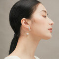 wholesale 925 Sterling Silver Vintage Pearl Earrings for Women, Autumn and Winter Minimalist Design Ear Drops, New Arrival-0-3