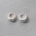 wholesale S925 Sterling Silver Fresh and Sweet Style Minimalist Design Teardrop-shaped Brushed Ear Clasp M05519-0-4