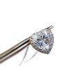 wholesale S925 Silver New 2-Carat Heart Pendant Necklace with High-Carbon Diamond,Ins-0-4