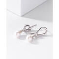 wholesale S925 Sterling Silver Irregular Pearl Earrings, Korean Style Trendy and Unique Designer Ear Accessories for Women-0-1