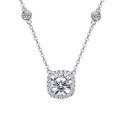 S925 Silver Irregular Moissanite Pendant Necklace for Women-0-6