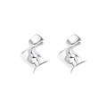 wholesale S925 sterling silver Korean-style light luxury creative wrinkled wave-shaped earrings, ins versatile commuting ear accessories-0-5