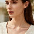 S925 Silver Invisible Necklace with 1ct D Color Moissanite Square Pendant-0-1