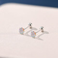 wholesale 925 Sterling Silver Colored Zirconia Stud Earrings For Women-0-6
