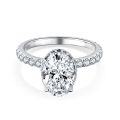 wholesale S925 silver plated with 18k gold, classic oval 25 carat 7*10mm moissanite ring-0-4