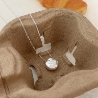 wholesale S925 Sterling Silver Hammered Irregular Necklace for Women, Minimalist Style Letter Pendant Chain, New Korean and Japanese Design-Sterling silver