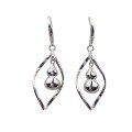 wholesale S925 Sterling Silver Hollow Twist Wire Gourd Earrings with Hook, Fashion Women's Vintage Style Polished Surface Twist Ear Accessories-0-4