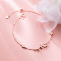 wholesale S925 silver Korean-style fashion minimalist diamond-inlaid butterfly bracelet, summer fresh and sweet accessory S4662-0-1