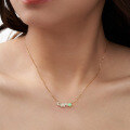 wholesale S925 Sterling Silver Opal Cute Cat Minimalist Versatile Necklace for Women Choker-0-2