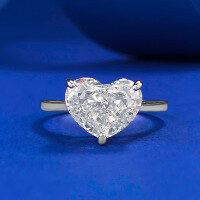 wholesale S925 Silver Mo Jing Jewelry 10*8mm Marquise High Carbon Diamond Ring for Women, Ins Style, Versatile Daily Wear, Cross-Border European and American Design-R016 White Diamond Heart Shape Ring Size 8
