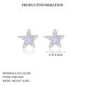 wholesale S925 Sterling Silver Eu Blue Opal Star Earrings For Women, Wholesale, Light Luxury, Niche, High-end-0-5