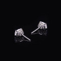 wholesale S925 Sterling Silver European Oval Moissanite Stud Earrings Four-Prong 05/1/2 Carat Oval Shape Minimalist Women's Jewelry-0-1