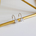 wholesale S925 Sterling Silver AE1083 Korean Version INS Style Mini Micro-Paved Zircon Earrings Women's Silver Jewelry Wholesale-0-1
