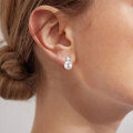 S925 Sterling Silver Light Bulb Freshwater Pearl Earrings-0-0
