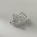 wholesale S925 Sterling Silver Korean-style Minimalist Multi-layer Line Light Bead Ring R02411-0-4