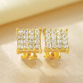 Metal Geometric Zirconia Earrings, Simple Fashion Versatile Commuting Accessories Wholesale-0-2