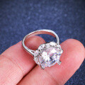 S925 Silver Four-Claw 5ct Moissanite Double Row Wedding Solitaire Ring-0-3