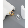 wholesale S925 Sterling Silver Geometric Minimalist Open Adjustable Ring for Women, Korean Version INS Niche Design-0-1