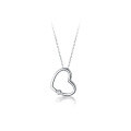 wholesale S925 silver sweet Japanese-style delicate diamond-inlaid small heart-shaped necklace for women D5421-0-4