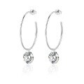 wholesale 925 Silver Trendy Moissanite Hoop Earrings for Women, High-End Luxury Style, Hypoallergenic, Colorfast, Circular Earrings-0-0