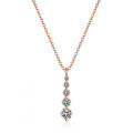 S925 Silver Women's Moissanite Pendant Necklace, Cross-Border-0-3