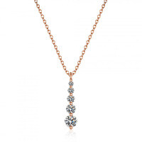 S925 Silver Women's Moissanite Pendant Necklace, Cross-Border-Inlaid with moissanite  925 silver