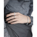 wholesale S925 Sterling Silver minimalist vintage vertical stripe designinsbracelet for women-0-2