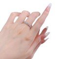 wholesale S925 Sterling Silver New Rectangular Oval Row Ring for Women, Minimalist and Stylish Polished Stacking Ring Fashion Design-0-4