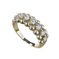 wholesale S925 Silver Gold-Plated Ins Style Zircon Row Diamond Stacking Ring-0-4