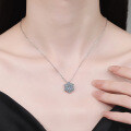 S925 Sterling Silver Moissanite Pendant, 1ct Full-Drill Snowflake Christmas Gift Wholesale-0-2