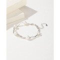 wholesale S925 sterling silver pearl double-layer bracelet for women, luxurious and sophisticated, fashionable and unique, exquisite imitation pearl hand accessory, perfect gift for best friends-0-0