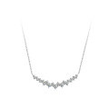 wholesale S925 Sterling Silver New Style Moissanite Necklace Elegant and Fashion Pendant Simple Sweet Temperament Collarbone Chain for Women-0-4