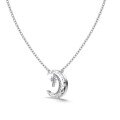 wholesale S925 Sterling Silver Popular Cross-Border Women's Necklace, Advanced and Exquisite Star and Moon Pendant Design, Versatile Crescent Collarbone Chain-0-4